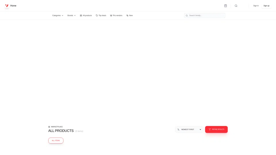 Homepage snapshot at launch