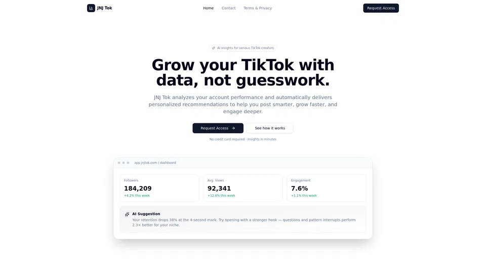 Homepage snapshot at launch