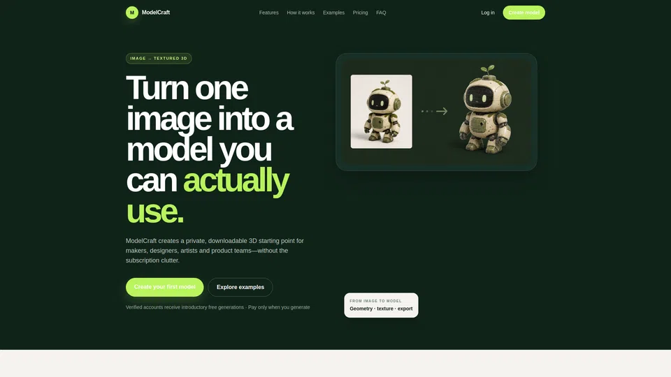 Homepage snapshot at launch