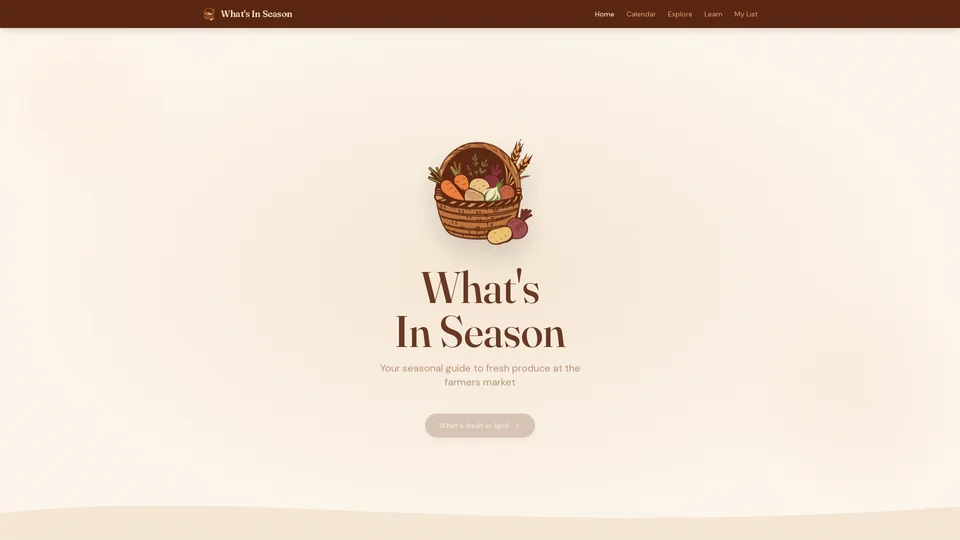 Homepage snapshot at launch