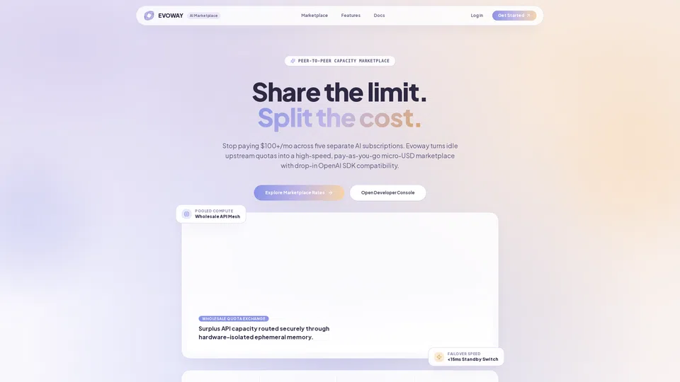 Homepage snapshot at launch