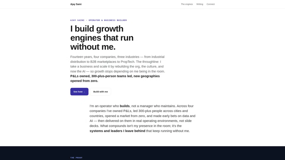 Homepage snapshot at launch