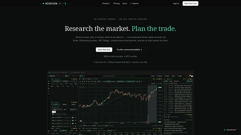 Homepage snapshot at launch