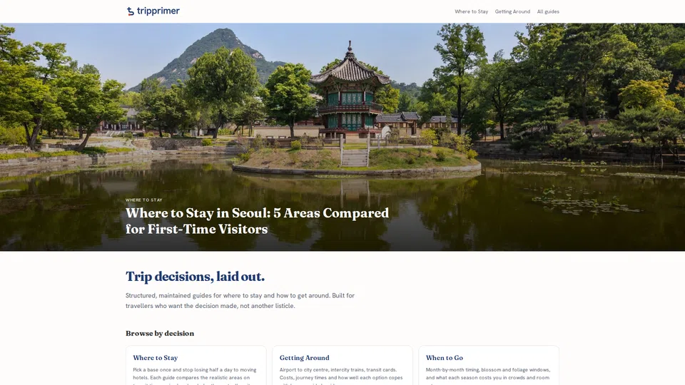Homepage snapshot at launch