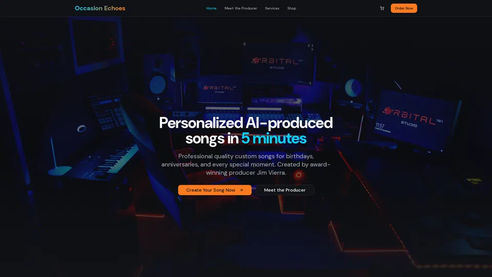 Homepage snapshot at launch