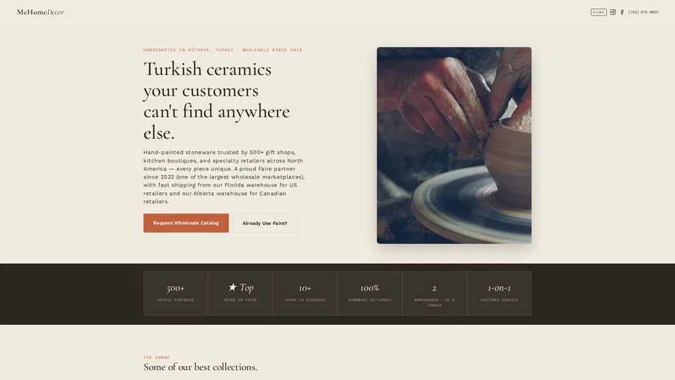 Homepage snapshot at launch
