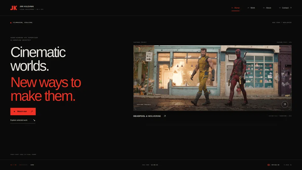 Homepage snapshot at launch