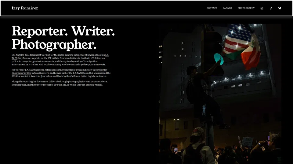 Homepage snapshot at launch