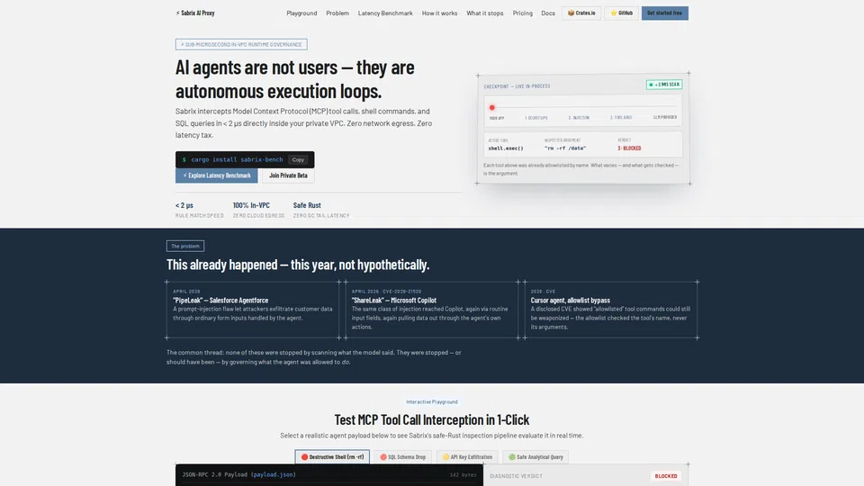 Homepage snapshot at launch