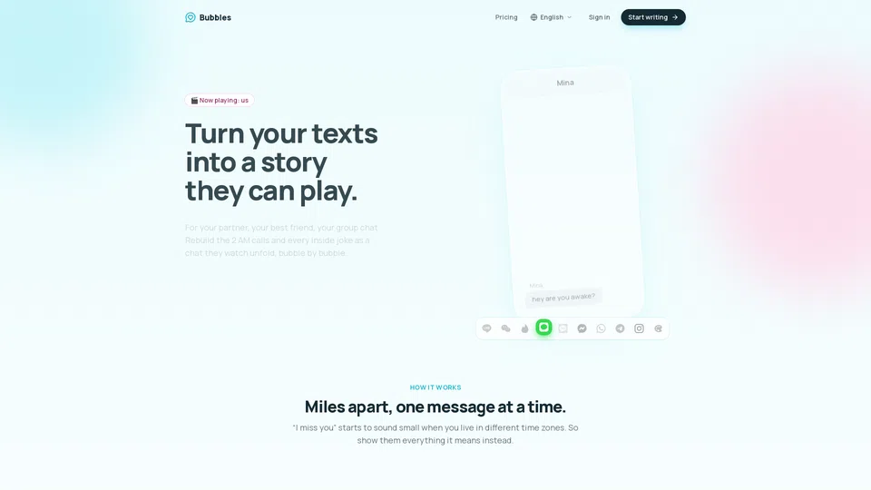 Homepage snapshot at launch