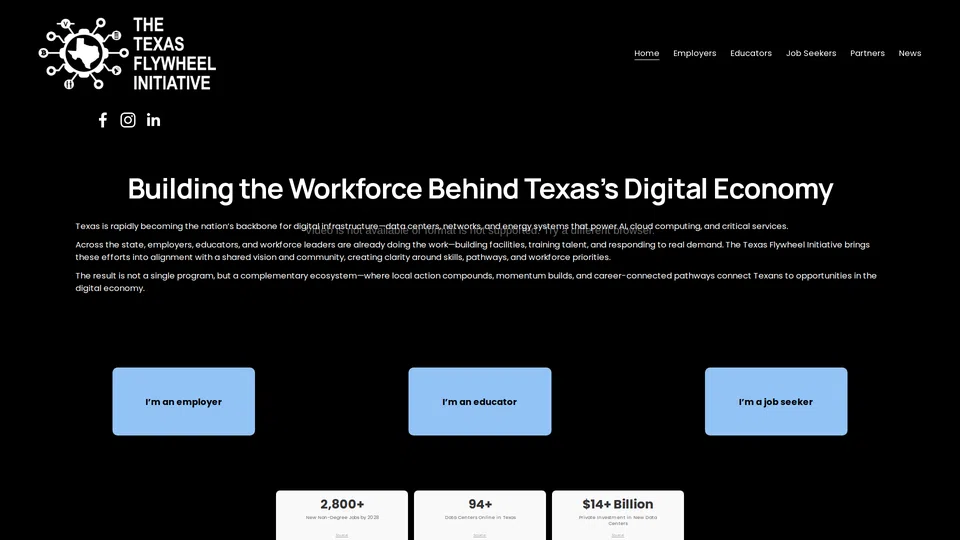Homepage snapshot at launch