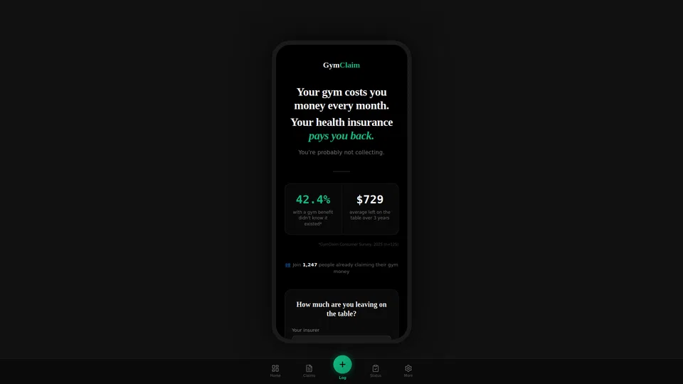 Homepage snapshot at launch