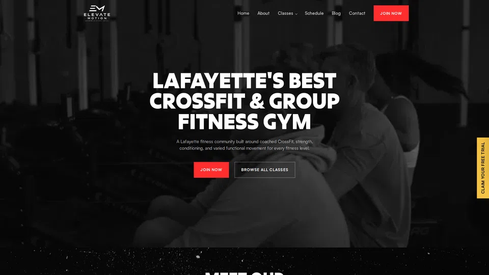 Homepage snapshot at launch