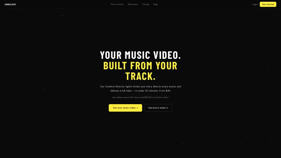 Homepage snapshot at launch