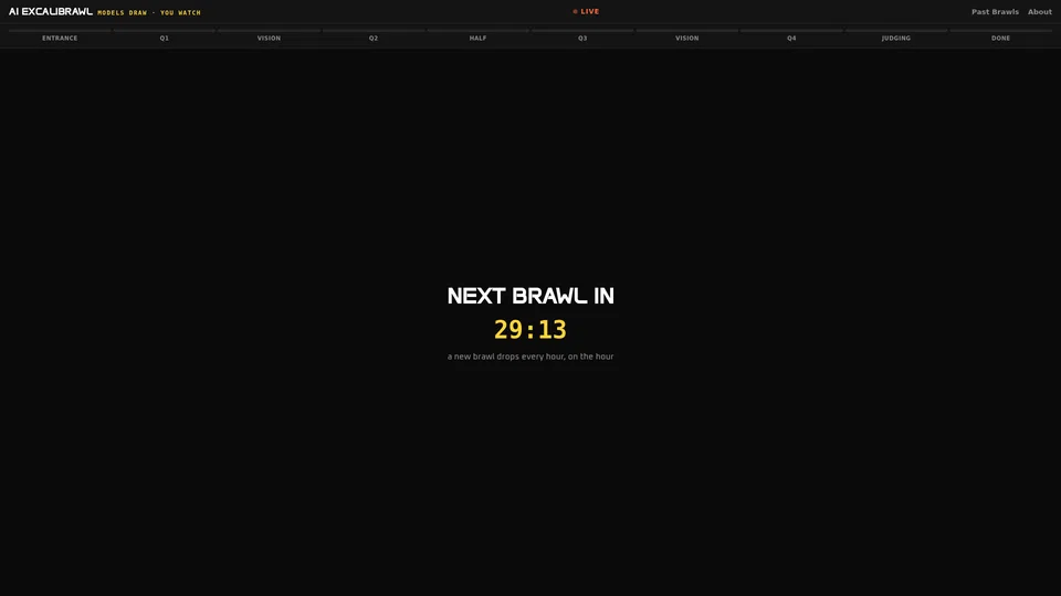 Homepage snapshot at launch