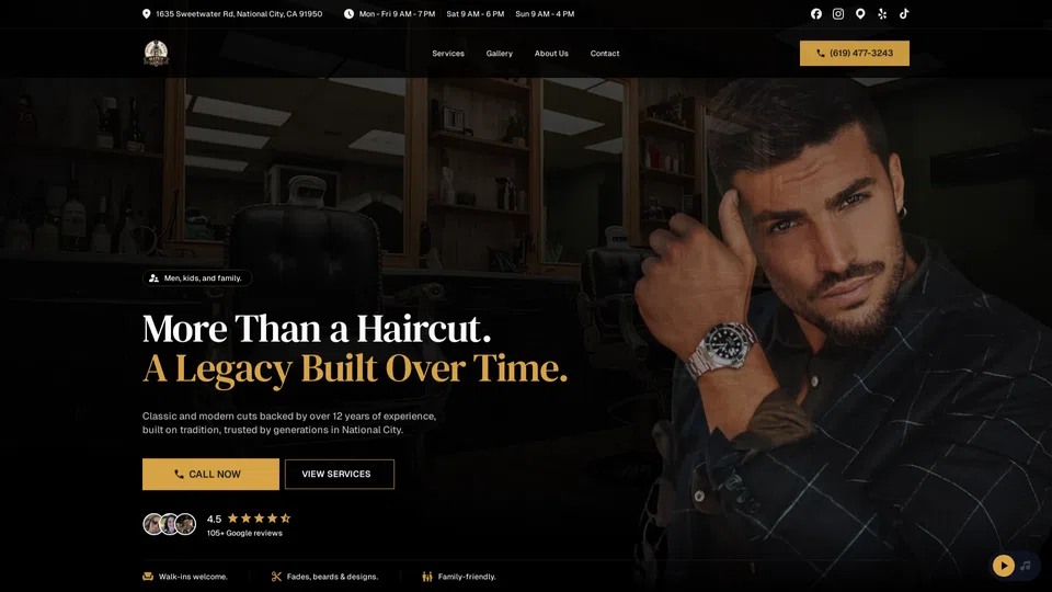 Homepage snapshot at launch