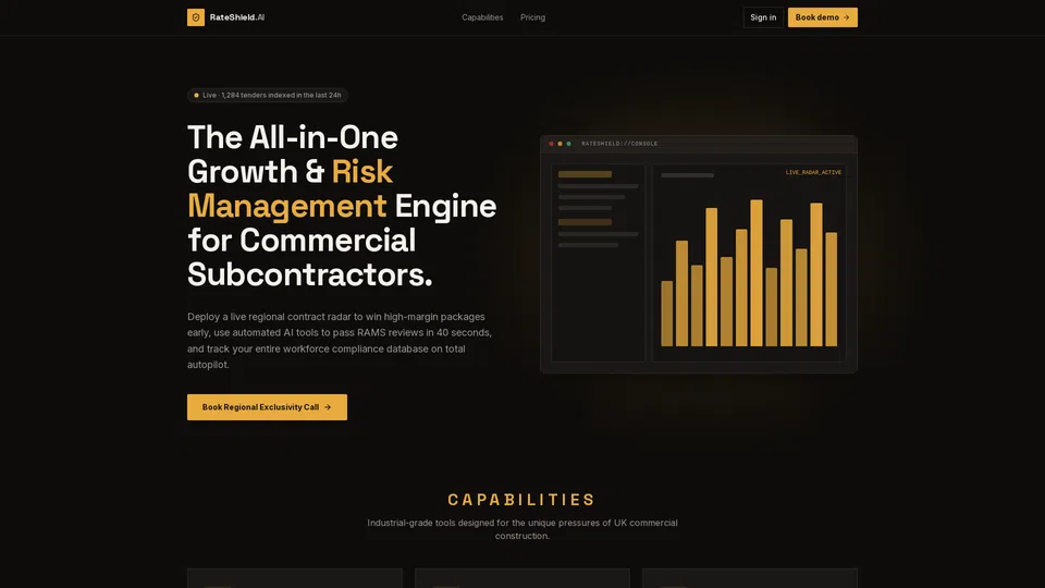 Homepage snapshot at launch