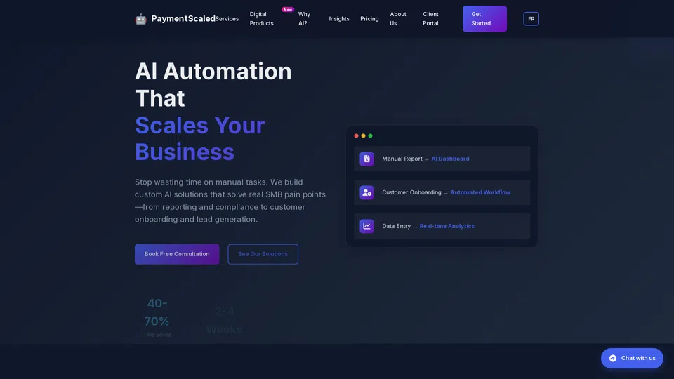 Homepage snapshot at launch