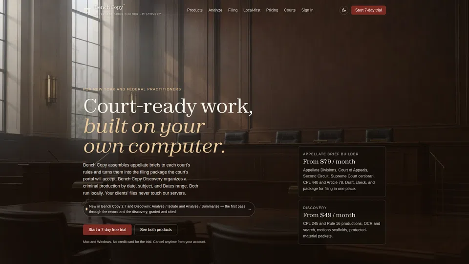 Homepage snapshot at launch