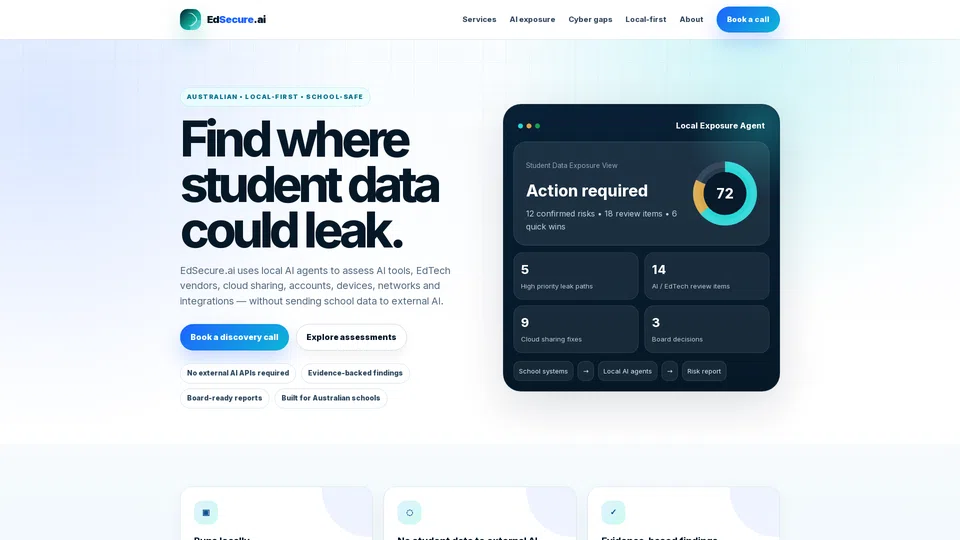 Homepage snapshot at launch