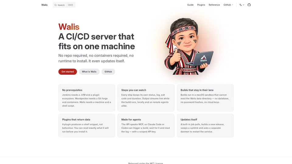 Homepage snapshot at launch