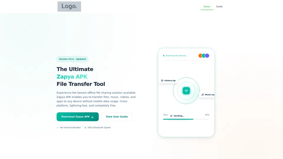 Homepage snapshot at launch