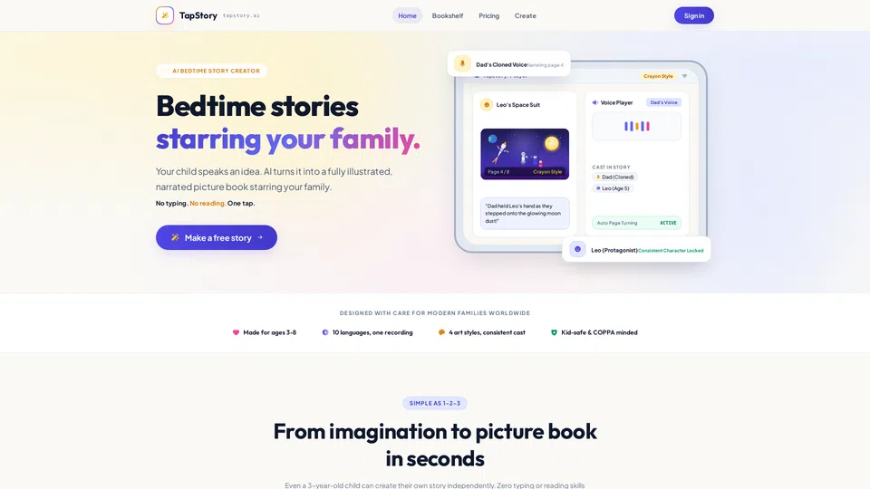 Homepage snapshot at launch