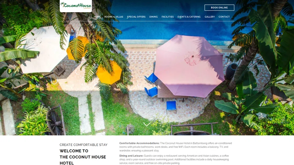 Homepage snapshot at launch