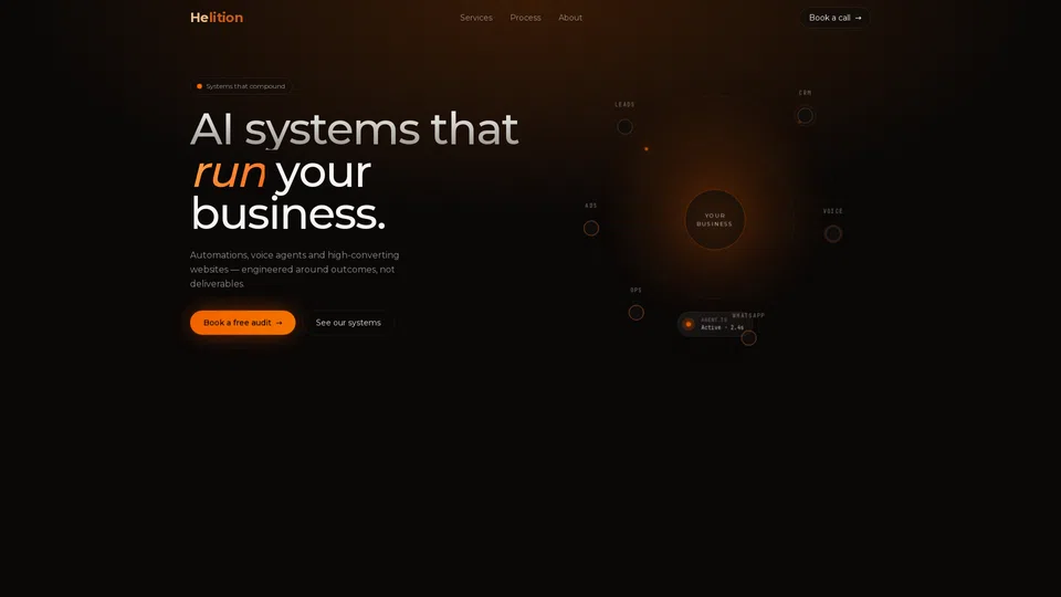 Homepage snapshot at launch