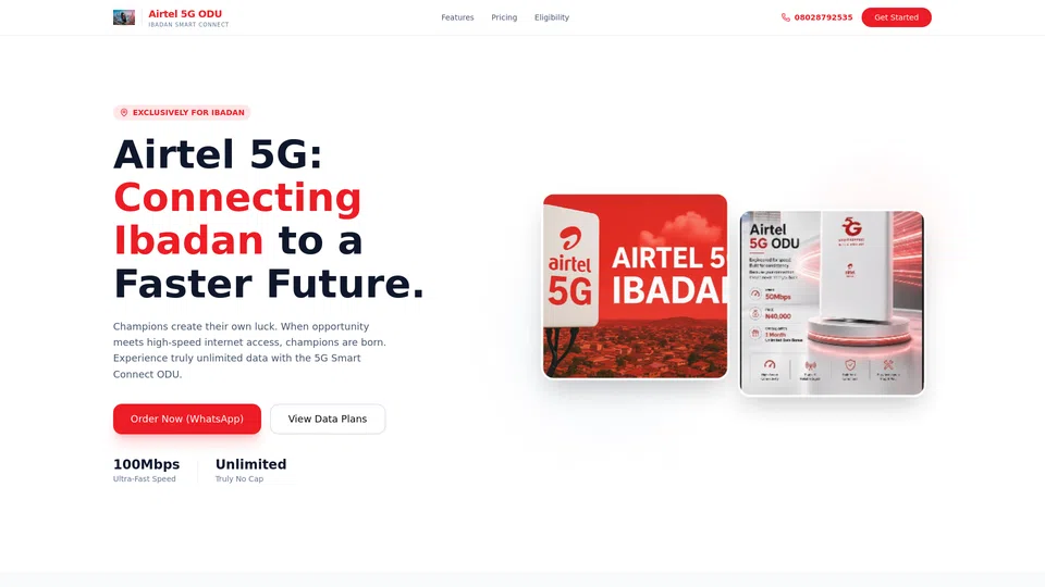 Homepage snapshot at launch