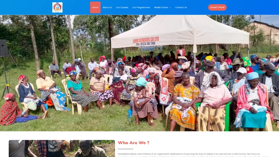 Homepage snapshot at launch
