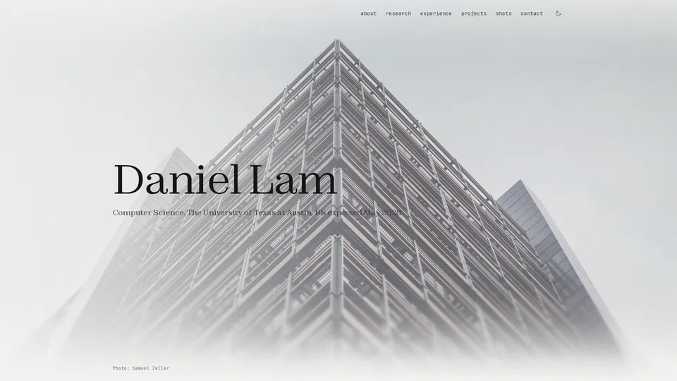 Homepage snapshot at launch