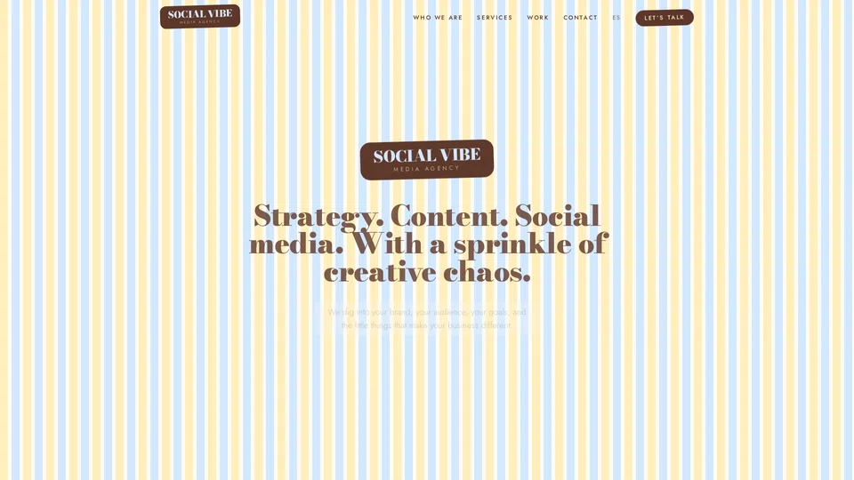 Homepage snapshot at launch