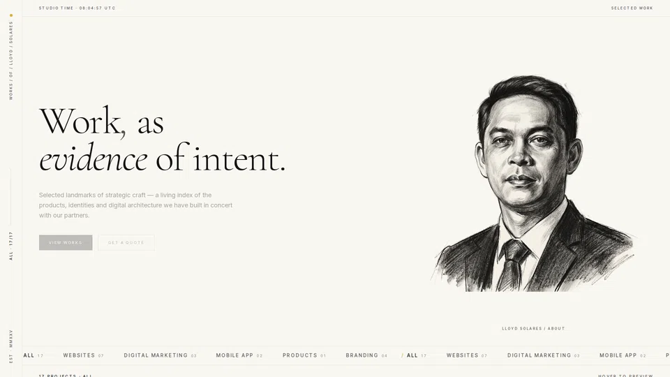 Homepage snapshot at launch