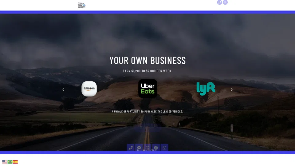 Homepage snapshot at launch