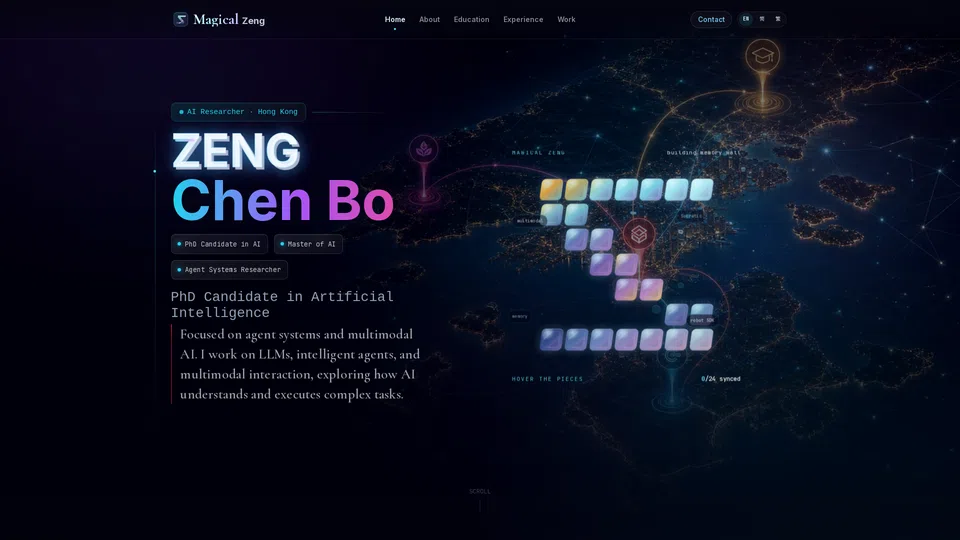 Homepage snapshot at launch