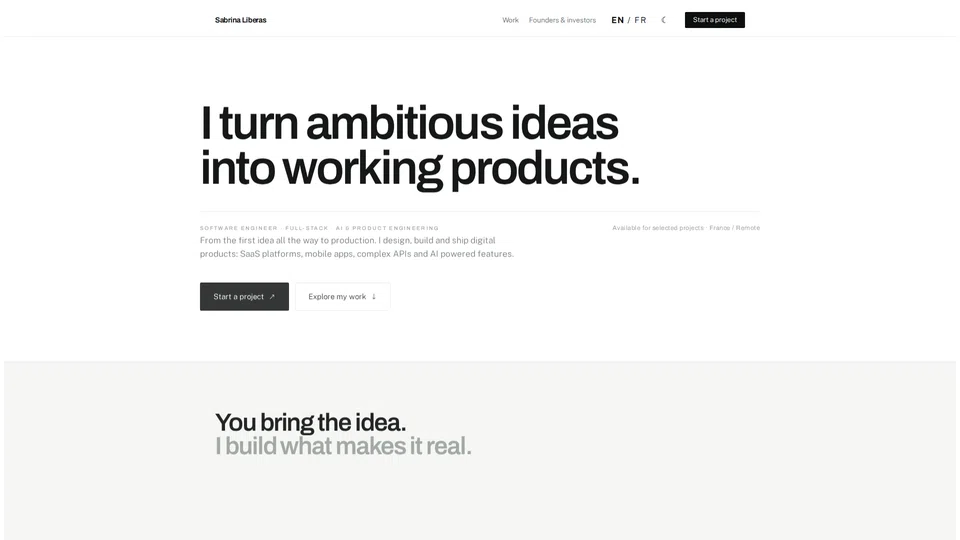 Homepage snapshot at launch
