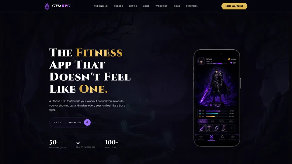 Homepage snapshot at launch