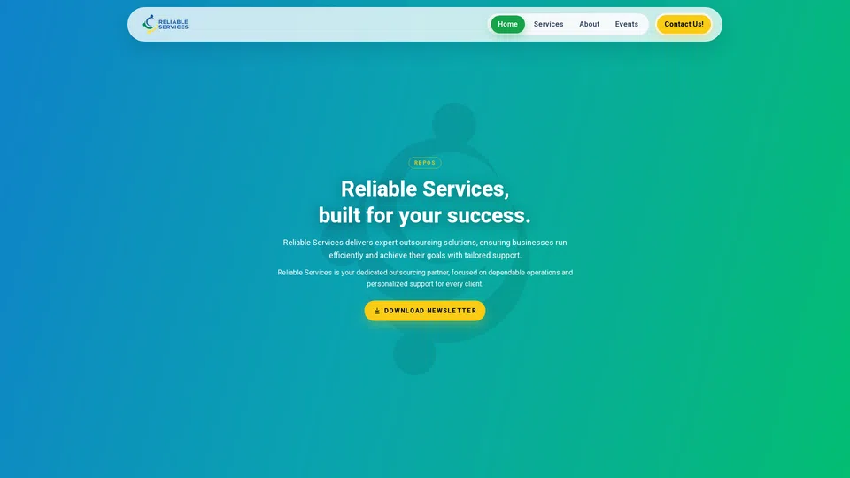 Homepage snapshot at launch