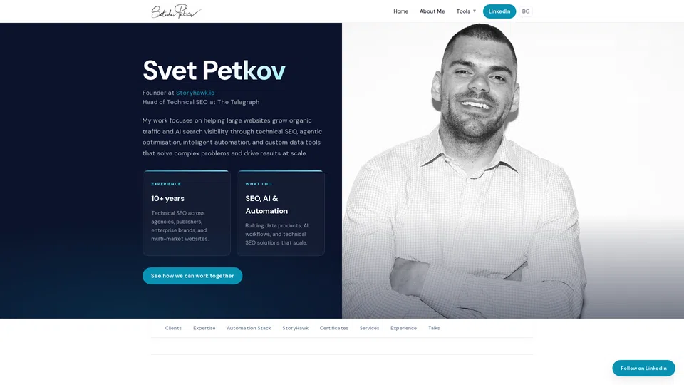 Homepage snapshot at launch