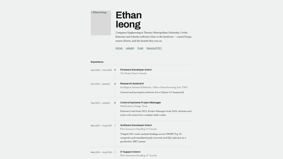 Homepage snapshot at launch