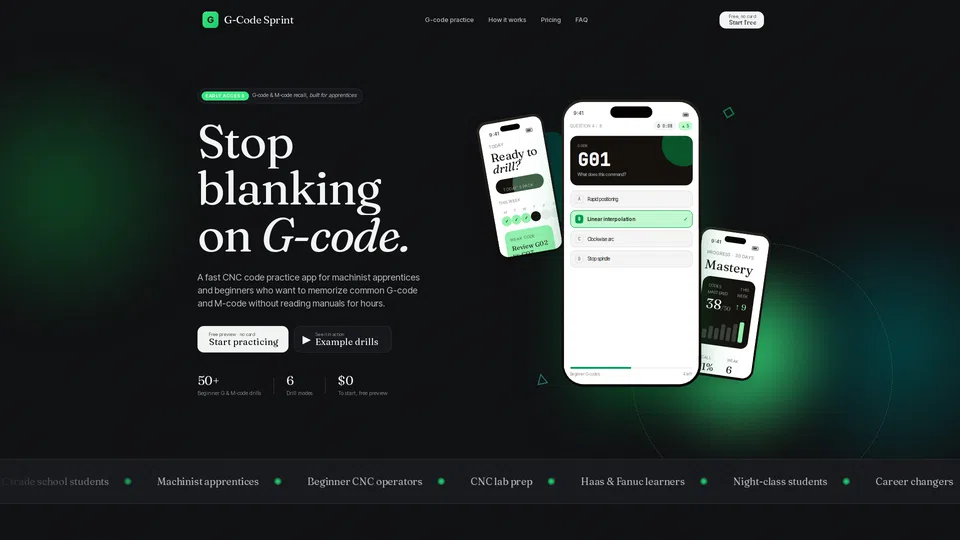 Homepage snapshot at launch