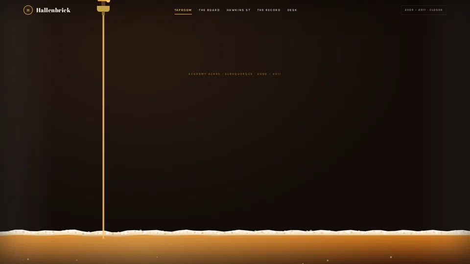 Homepage snapshot at launch