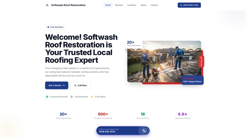 Homepage snapshot at launch