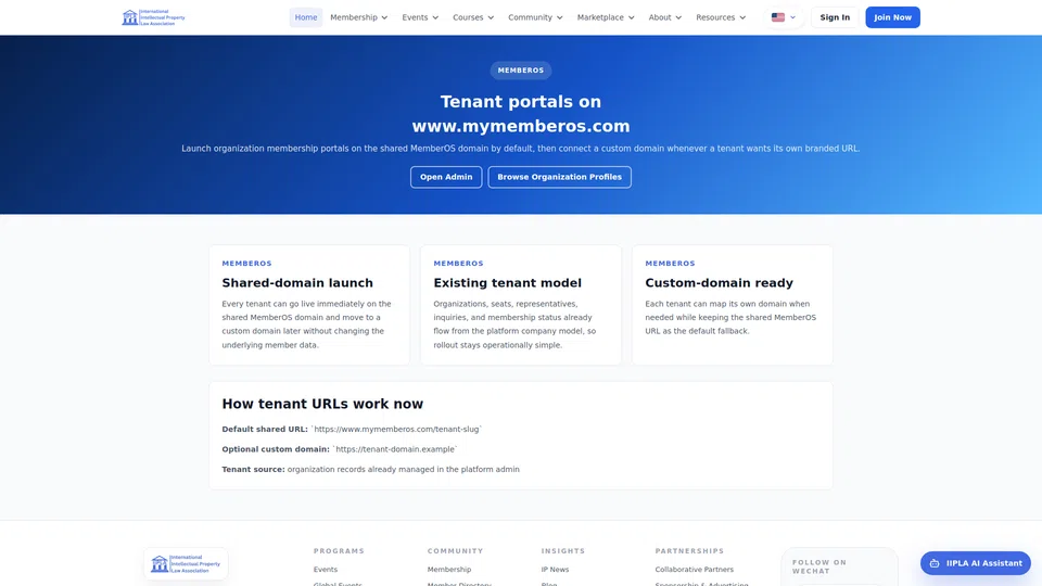 Homepage snapshot at launch