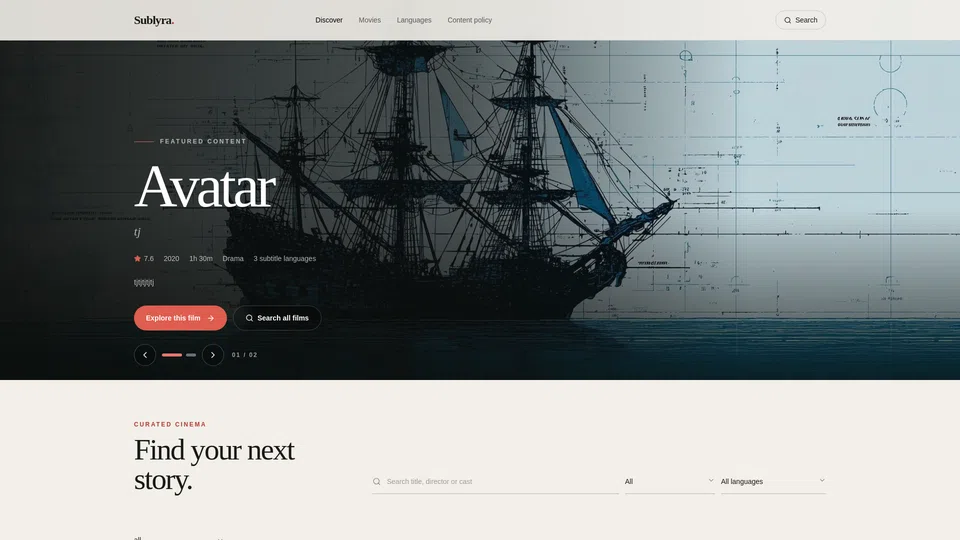 Homepage snapshot at launch