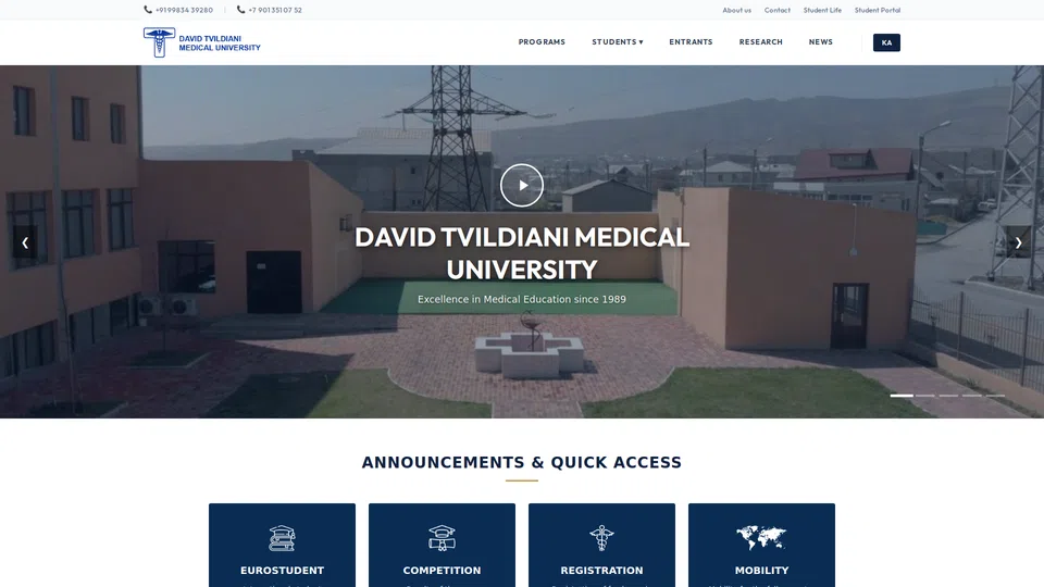 Homepage snapshot at launch