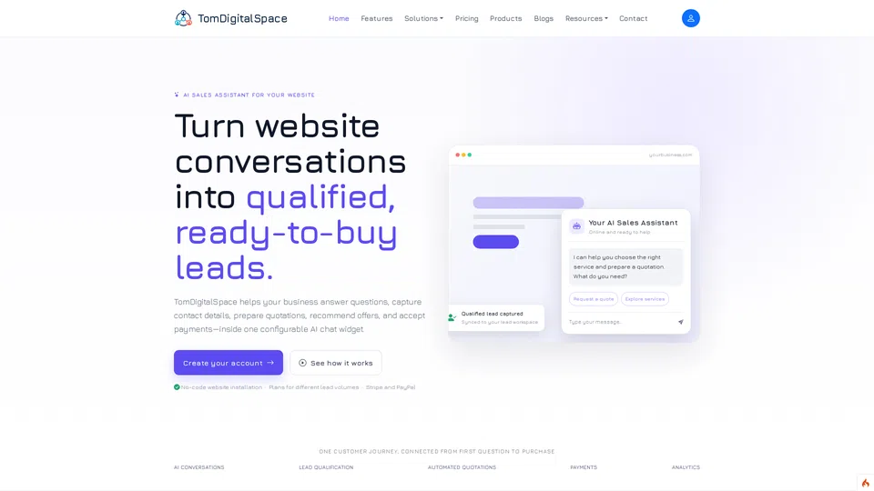 Homepage snapshot at launch
