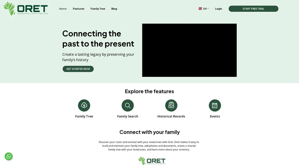 Homepage snapshot at launch