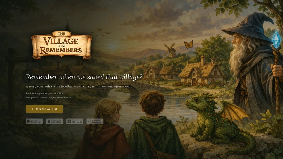Homepage snapshot at launch